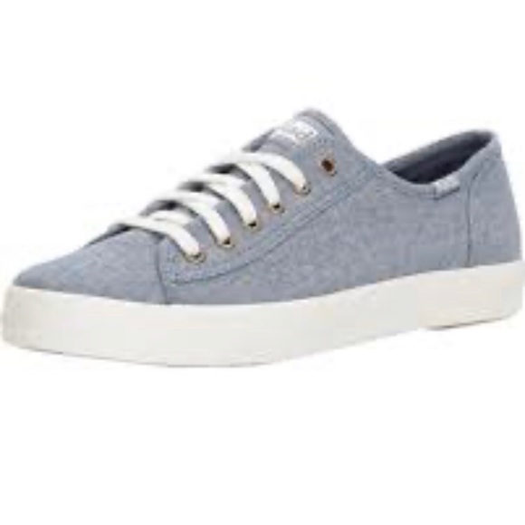 Keds Kickstart Women’s Blue Chambray Stripe 8.5 - Picture 2 of 12